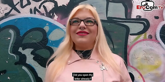 big german blonde with natural tits pick up for a fuck date