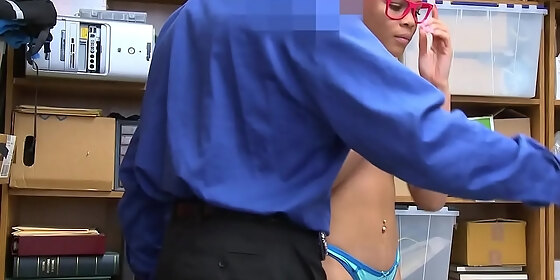 sexy black criminal teen with small tits