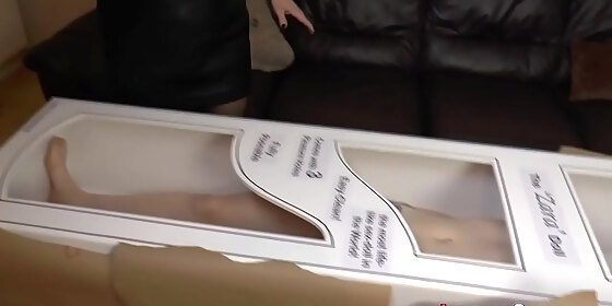 granny gets strapon fucked by busty lesbian