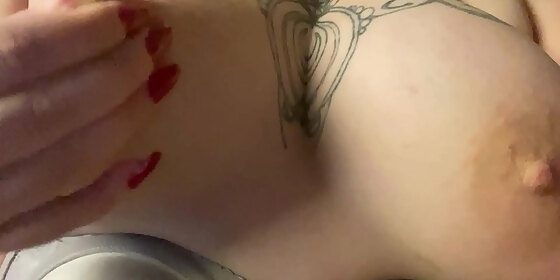 bra fetish making nipples hard boobs playing
