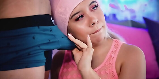 sexy blonde seduces her stepbrother s cock to satisfy her fans