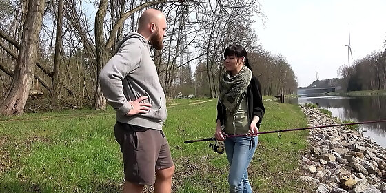 cute german teen laura blow stranger cock outdoor before public pissing