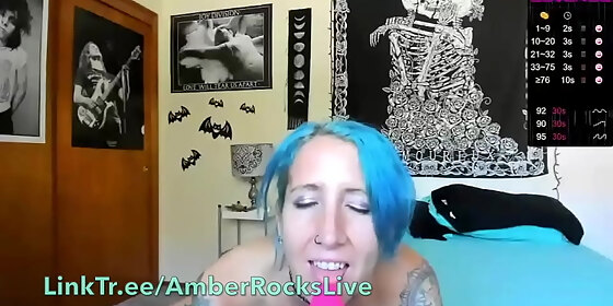 web cam show recording blowjob joi doggy moaning private blue haired tattoo punk pierced pussy