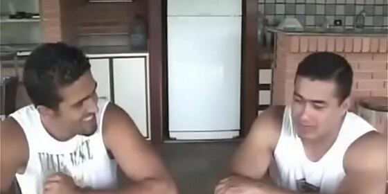 siblings wait for the parents to leave and eat the maid