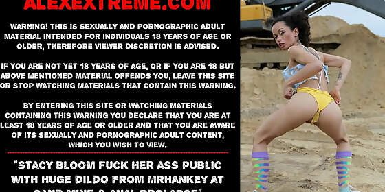 stacy bloom fuck her ass public with huge dildo from mrhankey at sand mine anal prolapse