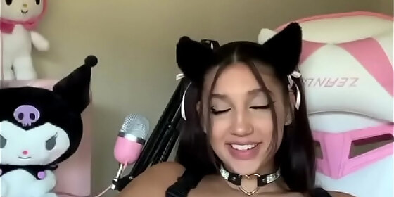 busty matio masturbates and strips her tits
