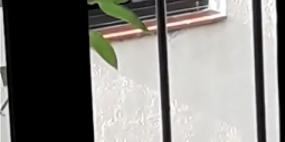 naked neighbor on the balcony