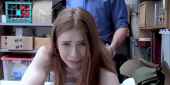 teenshoplifter com hot red head shoplifter security fuck