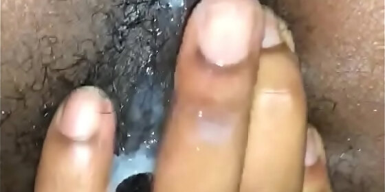 playing with creampie