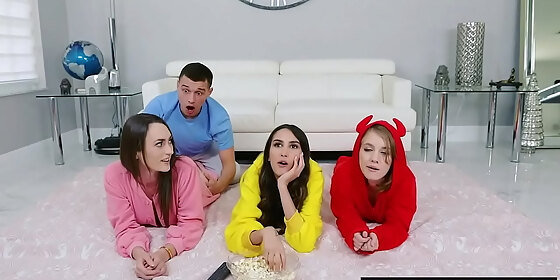 sneaky step brother gets to fuck and her besties same time dani damzel dakota burns natalia nix
