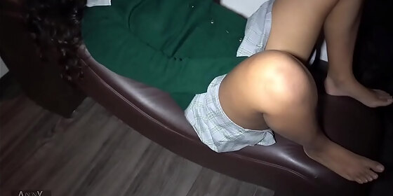 horny student gets a huge cumshot from her teacher after class