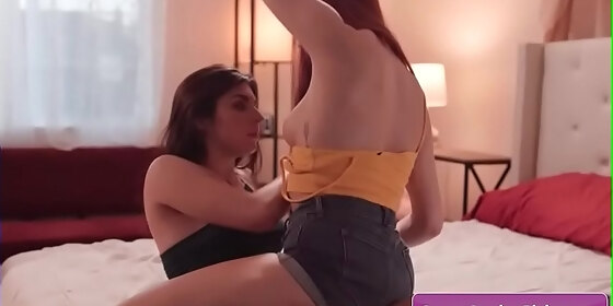 sexy naughty horny lesbian teens whitney wright jennifer white lick their hard nipples and natural big round boobs