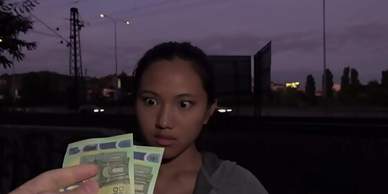 smallboob asian beauty pounded for cash before giving head