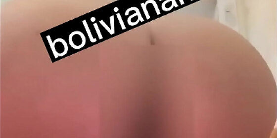 look how this maid is doing a striptease and playing with a thick dildo full video on bolivianamimi tv
