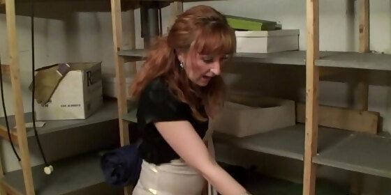 gorgeous busty saleswoman is so naughty during fucking with client