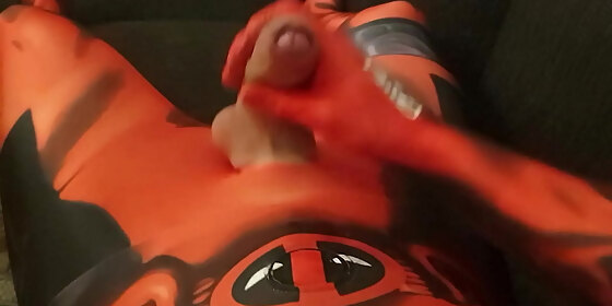 cumming all over myself in costume