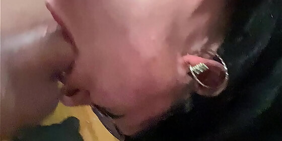 going deep in her throat