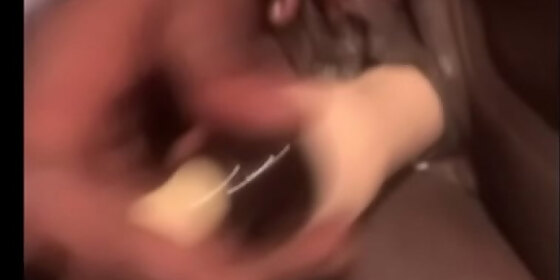 ebony makes pussy cream