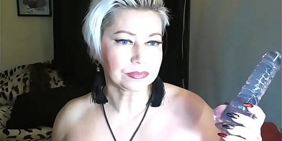 slutty mature kinky milf aimeeparadise is sucking part i dildo