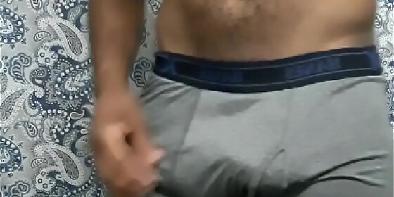 horny male stroking bbc from the behind