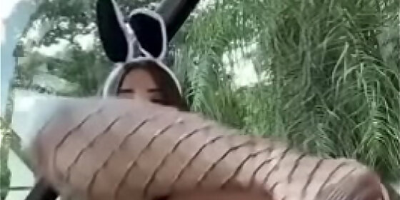 busty young woman wiggling her hot ass