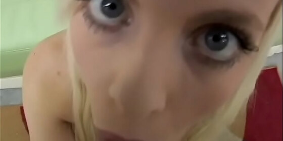 stud gets his schlong mouth fucked and busts cum load on a blond brittany angel ass