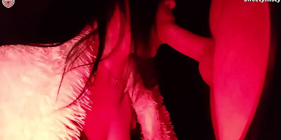 cutie deepthroats neighbor s dick gets cumshot in mouth
