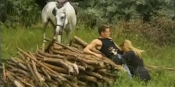 sexy blonde nikky anderson outdoor handjob and blowjob for facial