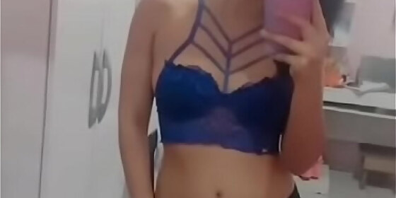 white girl showing off