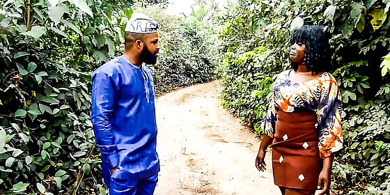 african black stud gets a quick trip through her black bush
