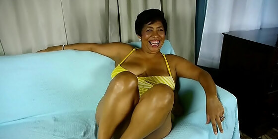 busty old spunker talks dirty about titty fucking a lucky y guy