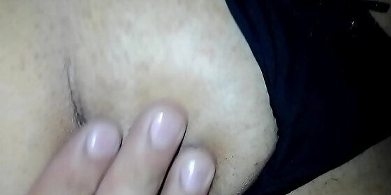 touching her pussy