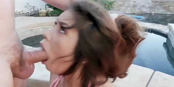 sami parker takes some hotdog inside her warm mouth and into her wet pussy