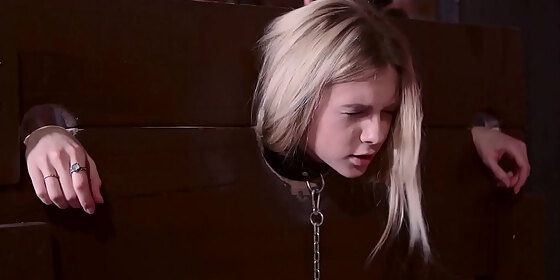 young anal tryouts sweet blonde goes down into the dungeon