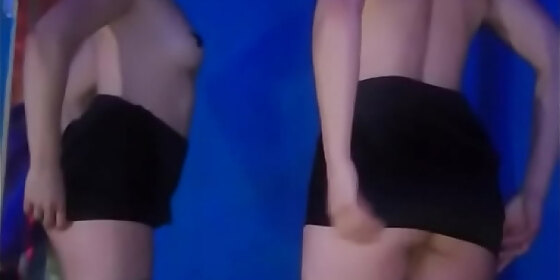 striptease and blowjob close up