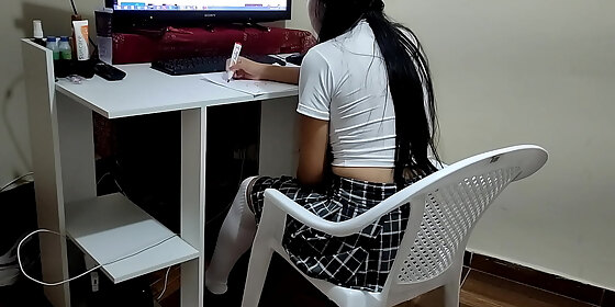 helping my beautiful stepdaughter with sex education homework perverted stepdad