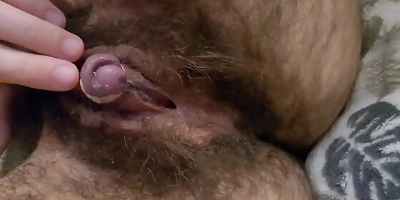fucking myself with my own big clit tied up turning it purple