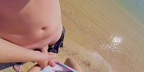 omg stranger cum in my panties on the beach