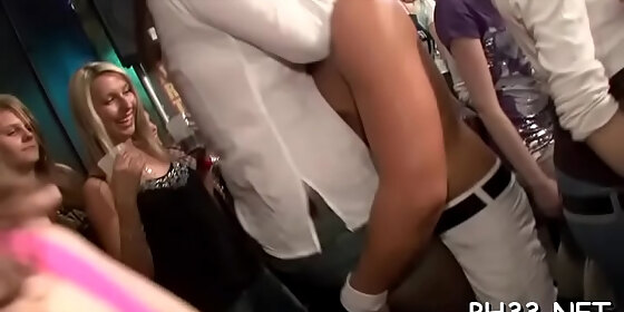 leaking vagina on the dance floor