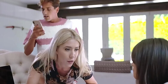 liv wild getting turned on as paisley bennett gets fucked from behind