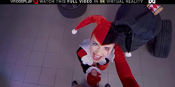 crazy teen blonde harley quinn needs huge load of cum fuel