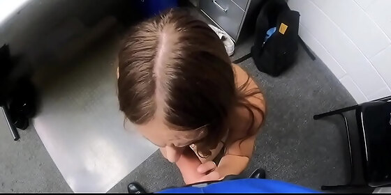 bodycavitysearch young tenie penelope kay blows big cock for stealing in a shop