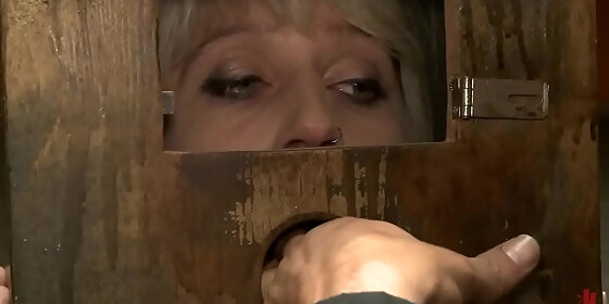 bound euro blond walked in public