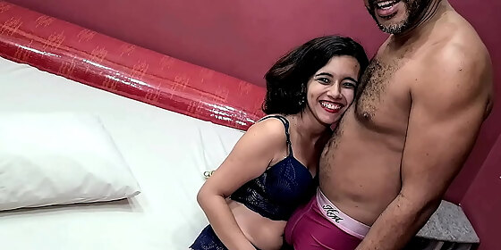 brazilian extra small milf doing interracial anal sex and getting facial