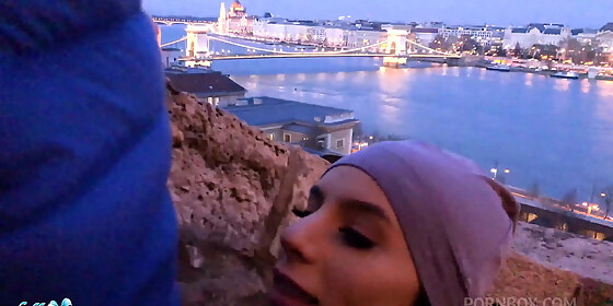 blowjob with a nice city view