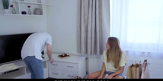 stepbrother finally gets enough of his stepsister eveline dellais shopping addiction