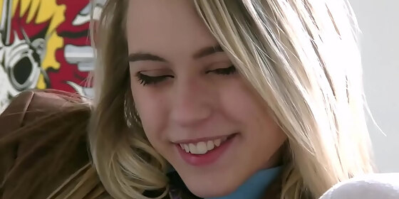 girl chloe toy wets her panties with her uniform on