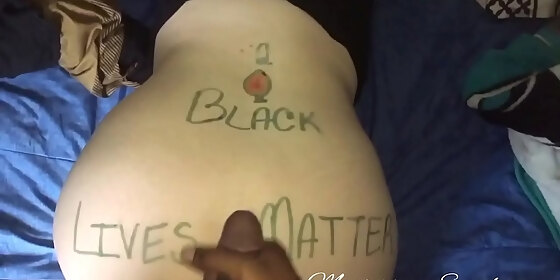 met at protest ended up pounded doggystyle covered in cum blm blacklivesmatter