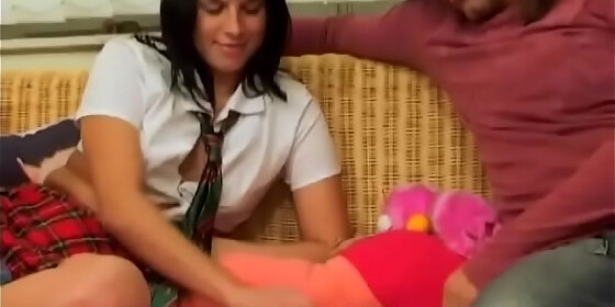cock in insatiable brunette maid dina s love tunnel
