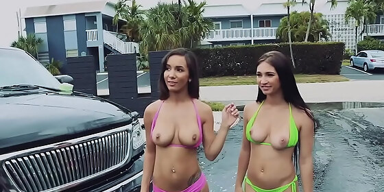 rich guy fucking two teen bffs